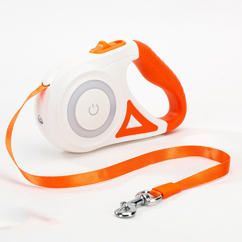 Guinzaglio Retrattile con Luce LED – Con Collare Abbinato per Cani e Gatti