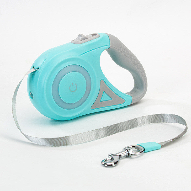 Guinzaglio Retrattile con Luce LED – Con Collare Abbinato per Cani e Gatti