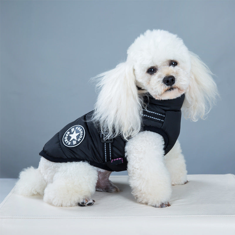 Giubbotto Invernale Impermeabile per Cani con Pettorina Integrata – Caldo, Antipioggia, Regolabile