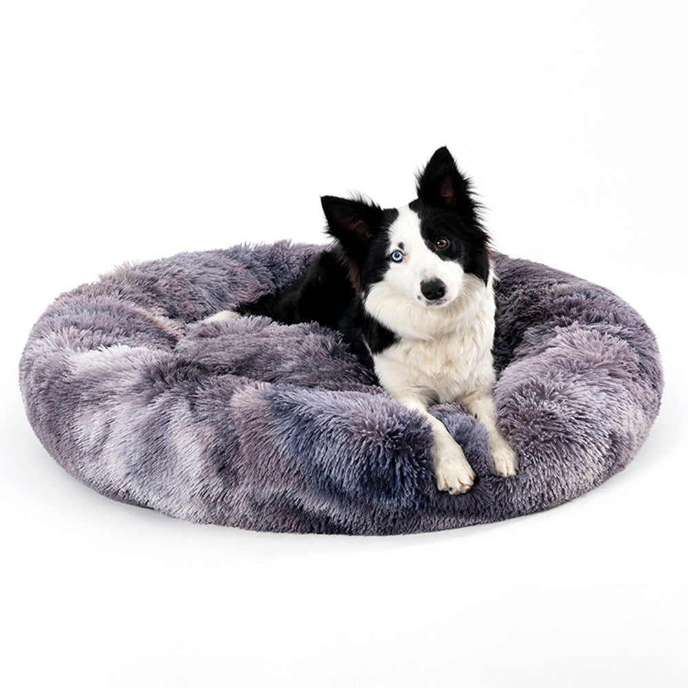Cuccia Donut Antistress per Cani e Gatti – Ultra Morbida, Lavabile, in Peluche Lungo