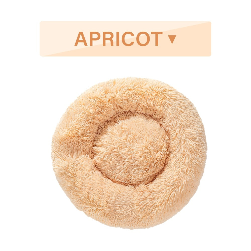 Cuccia Donut Antistress per Cani e Gatti – Ultra Morbida, Lavabile, in Peluche Lungo