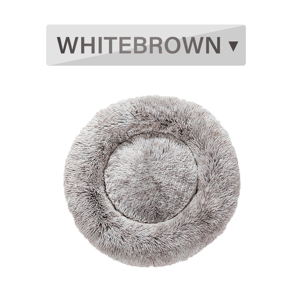 Cuccia Donut Antistress per Cani e Gatti – Ultra Morbida, Lavabile, in Peluche Lungo