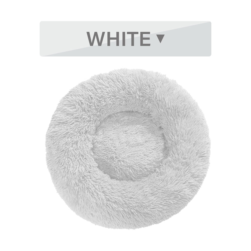 Cuccia Donut Antistress per Cani e Gatti – Ultra Morbida, Lavabile, in Peluche Lungo