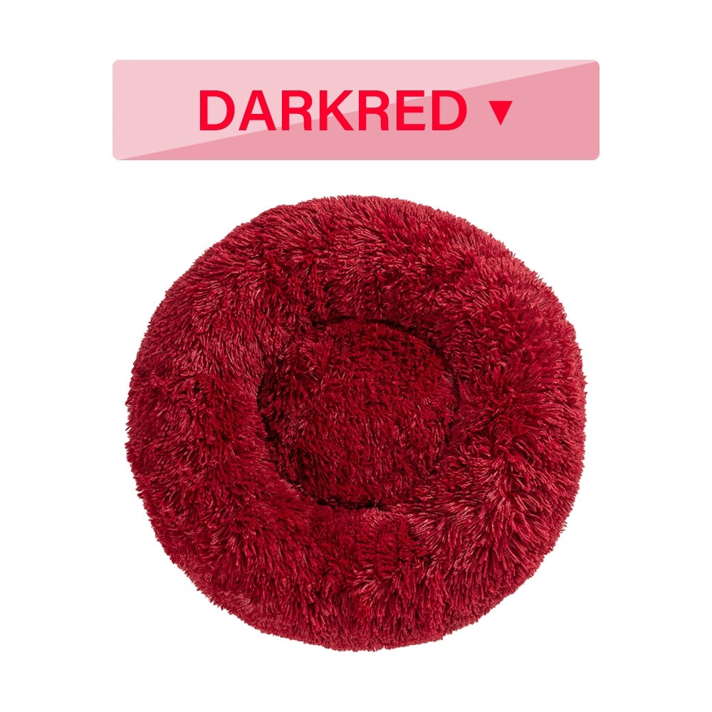 Cuccia Donut Antistress per Cani e Gatti – Ultra Morbida, Lavabile, in Peluche Lungo