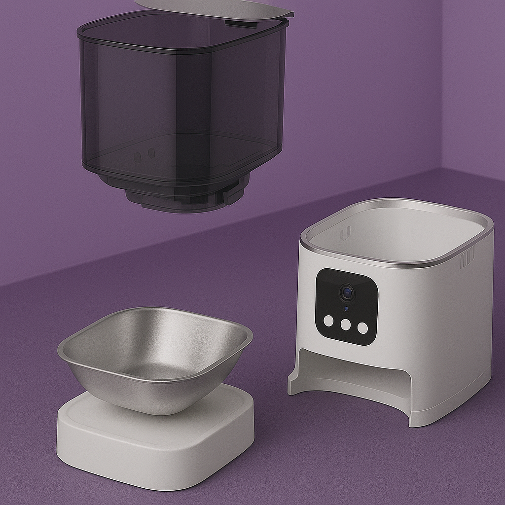 Distributore Automatico di Cibo per Animali con Controllo App (Wi-Fi)