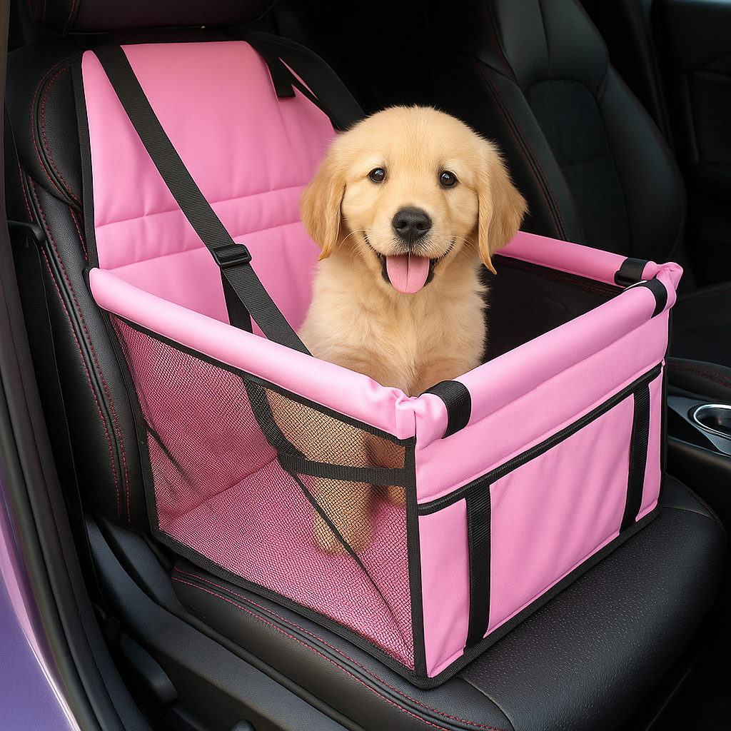 Coccole Pets – Seggiolino Auto Impermeabile per Cani 4D Rinforzato