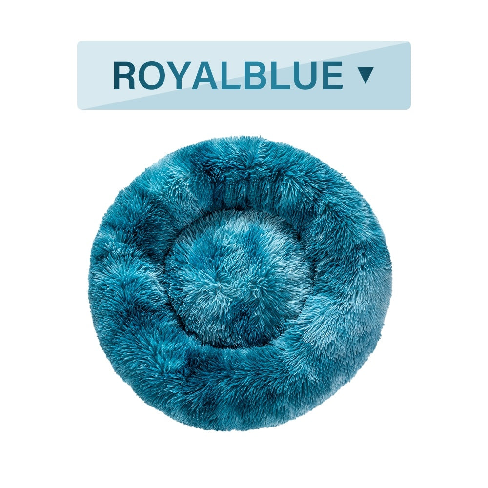 Cuccia Donut Antistress per Cani e Gatti – Ultra Morbida, Lavabile, in Peluche Lungo